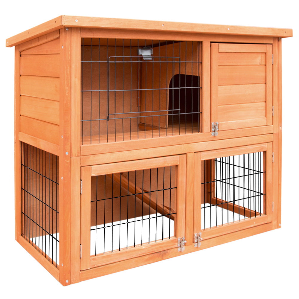 NNEDSZ Rabbit Hutch Hutches Large Metal Run Wooden Cage Chicken Coop Guinea Pig